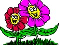 Spiel Zurück zur Schule: Blumen-Malbuch  Online