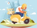 Spiel City Scooter fährt Puzzle  Online