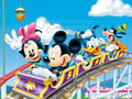 Spiel Mickey in Achterbahnfahrt - Stellen Sie die Blöcke ein  Online