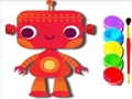 Spiel Zurück in die Schule: Roboter Malbuch  Online