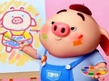 Spiel Zurück zur Schule Malbuch Schwein  Online