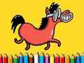 Spiel Zurück in die Schule: Pony Malbuch  Online