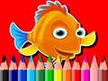 Spiel Zurück in die Schule: Fisch-Malbuch  Online