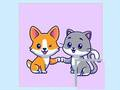 Spiel Katzen- und Hundepuzzle  Online