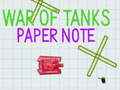 Spiel War Of Tanks Papiernotiz  Online