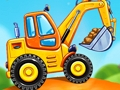 Spiel Spiele über Lastwagen, die ein Haus bauen  Online