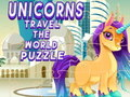 Spiel Einhörner reisen um die Welt Puzzle  Online