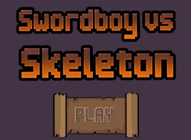 Spiel Schwertjunge gegen Skelett  Online