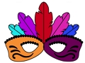 Spiel Karnevalsparty: Maskenfärbung  Online
