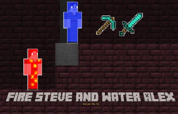 Spiel Feuer Steve und Wasser Alex  Online