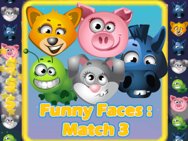 Spiel Lustige Gesichter Match-3 7  Online