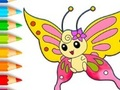 Spiel Malbuch: Schmetterling  Online