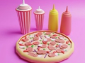 Spiel Malbuch: Pizza  Online