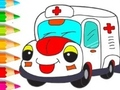 Spiel Malbuch: Krankenwagen  Online