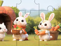 Spiel Puzzle: Kaninchen mit Karotten  Online