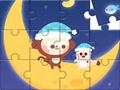Spiel Puzzle: Affe mit Mond  Online