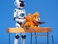 Spiel Malbuch: Roboter und Hund  Online