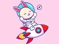 Spiel Malbuch: Kaninchen-Astronaut  Online