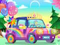 Spiel Dekor Regenbogenauto  Online