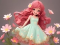 Spiel Malbuch: Blumenkleid  Online