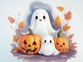 Spiel Malbuch: Halloween-Geister  Online