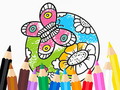 Spiel Malbuch: Schmetterling mit Blume  Online