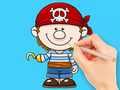Spiel Malbuch: Pirat  Online