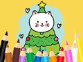 Spiel Malbuch: Katzen und Weihnachtsbaum  Online