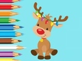 Spiel Malbuch: Süßes Weihnachtsrentier  Online
