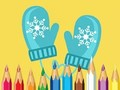 Spiel Malbuch: Süße Winterkleidung  Online