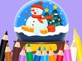 Spiel Malbuch: Weihnachtskristallkugel  Online