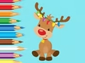 Spiel Malbuch: Süßes Weihnachtsrentier  Online