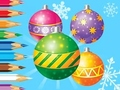 Spiel Malbuch: Weihnachtskugeln dekorieren  Online