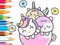 Spiel Malbuch: Eine Tasse Einhorn  Online