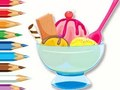 Spiel Malbuch: Eisbecher  Online