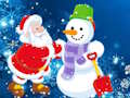 Spiel Weihnachtsmann- und Schneemann-Puzzle  Online