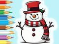 Spiel Malbuch: Schneemannfamilie  Online