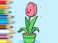 Spiel Malbuch: Ein Strauß Tulpen  Online