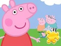 Spiel Puzzle: Peppa mit Familie  Online