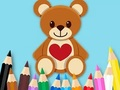 Spiel Malbuch: Spielzeugbär  Online