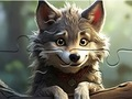 Spiel Puzzle: Lächelnder Wolf  Online