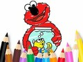Spiel Malbuch: Elmo neuer Freund  Online