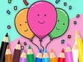Spiel Malbuch: Feiern-Luftballons  Online