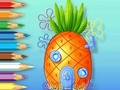 Spiel Malbuch: Ananas-Haus  Online