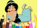 Spiel Malbuch: Prinzessin Jasmin  Online