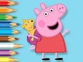 Spiel Malbuch: Peppa mit Spielzeugbär  Online