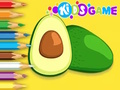 Spiel Malbuch: Avocadofrucht  Online