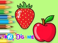 Spiel Malbuch: Apfel und Erdbeere  Online