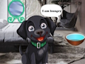 Spiel Füttere den hungrigen schwarzen Hund  Online