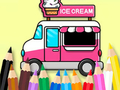 Spiel Malbuch: Eiswagen  Online